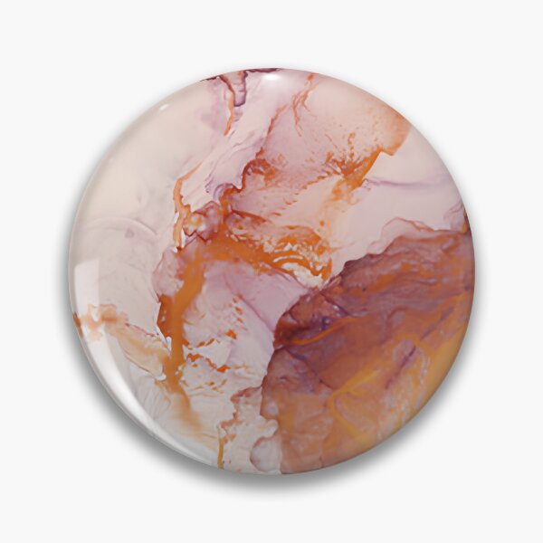Item preview, Dusty Rose and Gold Alcohol Ink Abstract Liquid Texture Wall Art designed and sold by LuxocaDesigns24.