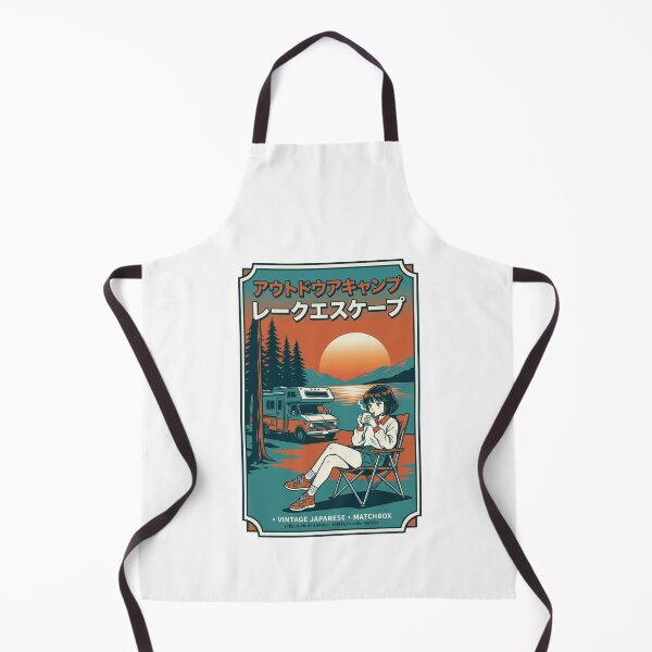 Item preview, Retro 80s Anime Girl RV Camper Lakeside Sunset Vintage Japanese Aesthetic designed and sold by Animer-art1.