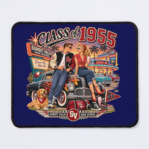 Item preview, Class of 1955 Sunset Valley Design designed and sold by Normandy Road Heritage™ - Vintage Garage Art.