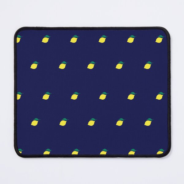 Item preview, Mediterranean Lemon Polka Dot Navy Blue Pattern | Dainty Citrus Art designed and sold by ElineStudio.