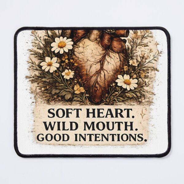 Item preview, Soft Heart. Wild Mouth. Good Intentions. — Witchy Humor Gift designed and sold by TheWildLanding.