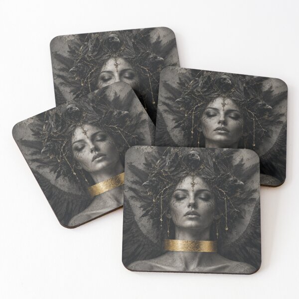 Item preview, The Raven Widow Dark Gothic Portrait designed and sold by Kaurisdigital.