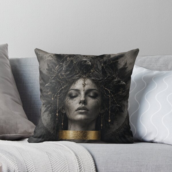 Item preview, The Raven Widow Dark Gothic Portrait designed and sold by Kaurisdigital.