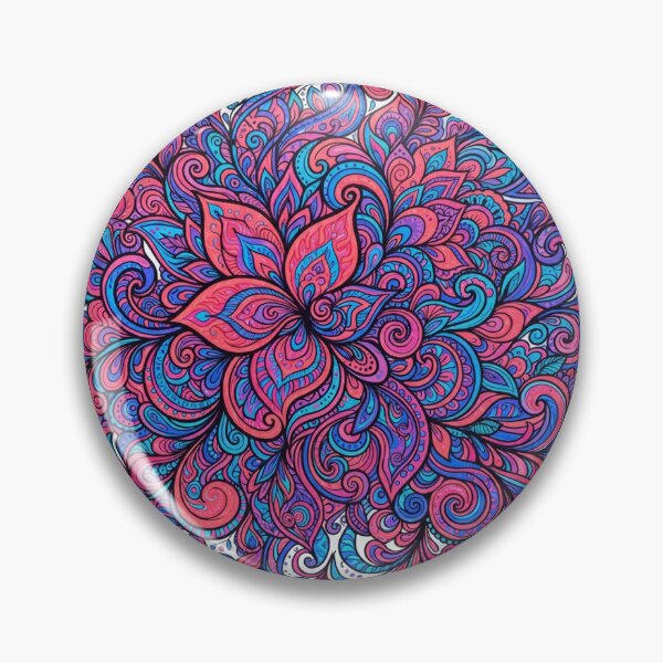 Item preview, Vibrant Floral Swirl Mandala Pattern designed and sold by Owcomm.
