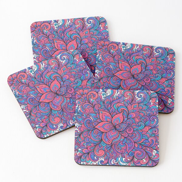 Item preview, Vibrant Floral Swirl Mandala Pattern designed and sold by Owcomm.