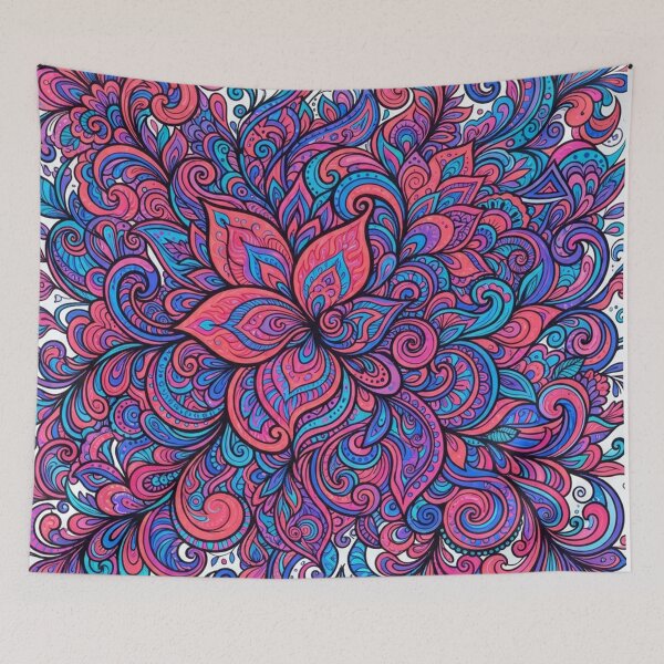 Item preview, Vibrant Floral Swirl Mandala Pattern designed and sold by Owcomm.