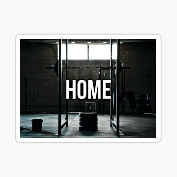 Vista previa del artículo con la obra «Gym Is Home - Cita de entrenamiento inspirador en culturismo», diseñado y vendido por superfitstuff.