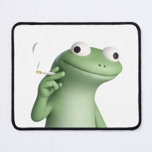 Item preview, Funny Green Lizard Smoking – Cute Stoner Gecko Meme designed and sold by Dyan4.