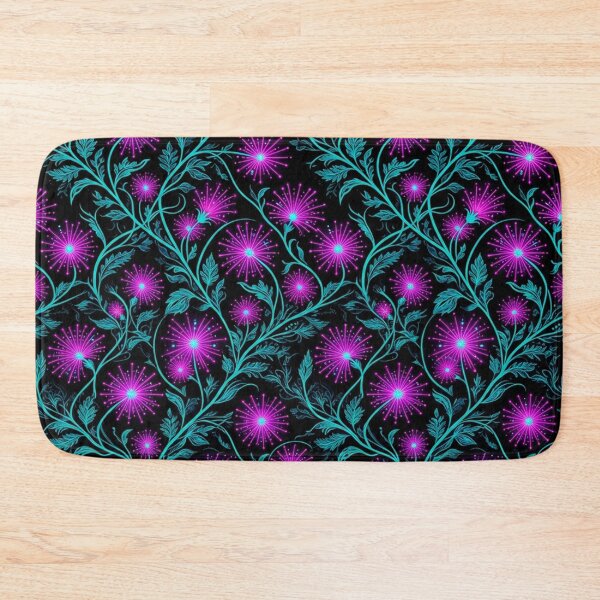 Item preview, Neon Dandelion Floral Nightglow Pattern designed and sold by Owcomm.