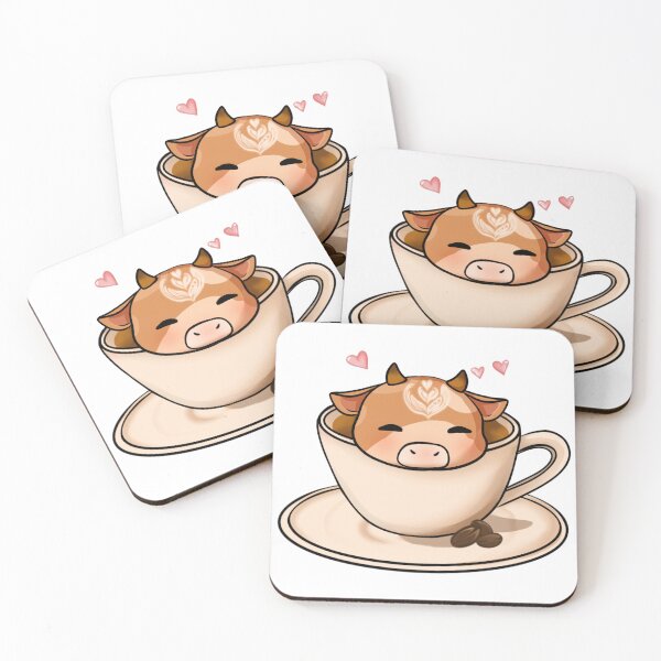 Item preview, Cute Chibi Moo-Latte Art designed and sold by kjmastersart.
