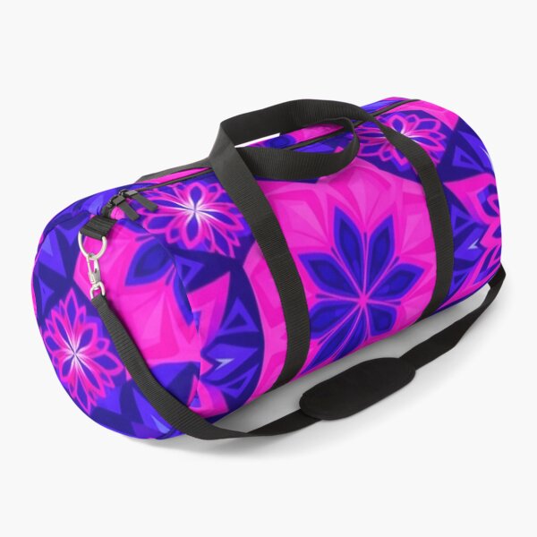 Item preview, Vibrant Neon Pink and Blue Floral Mandala Pattern designed and sold by Owcomm.
