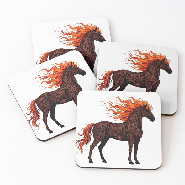 Item preview, Fire Horse 2026 - Tribal Flame Zodiac designed and sold by Fulaly.