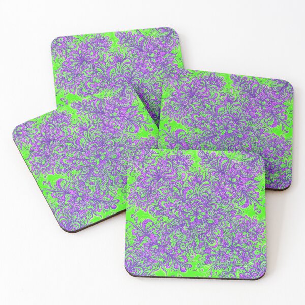 Item preview, Vibrant Purple And Green Floral Pattern designed and sold by Owcomm.