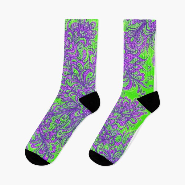 Item preview, Vibrant Purple And Green Floral Pattern designed and sold by Owcomm.