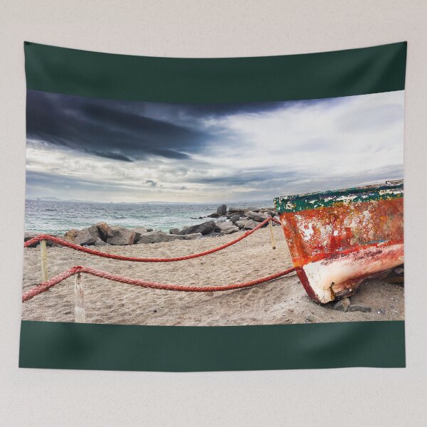 Item preview, Old Fishing Boat on the Beach of South Africa designed and sold by Faith Based Decor .