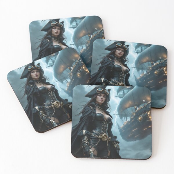 Item preview, The Sky Pirate – Steampunk Portrait designed and sold by Bibi Design.