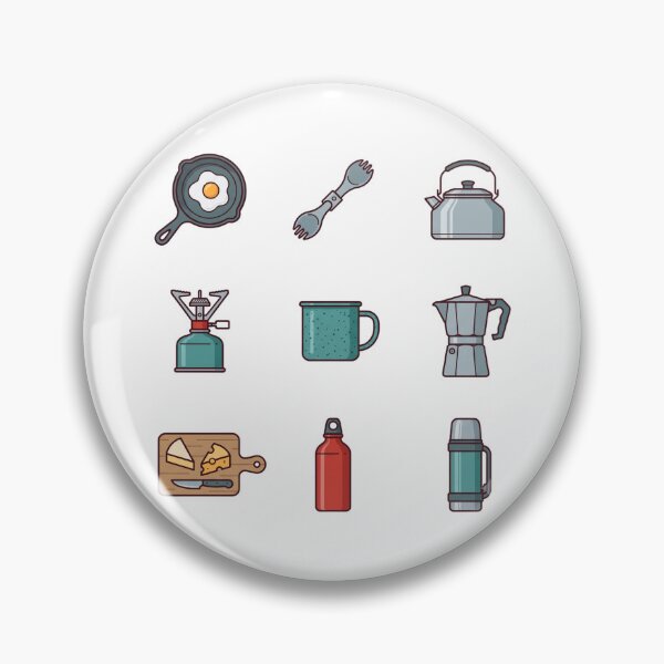 Item preview, Camp Cooking Outdoor Kitchen Coffee Bushcraft Campfire Sticker Pack designed and sold by Animer-art1.