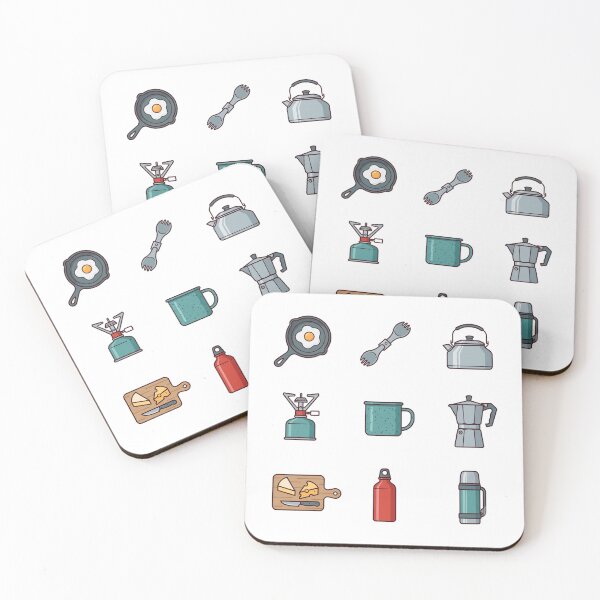 Item preview, Camp Cooking Outdoor Kitchen Coffee Bushcraft Campfire Sticker Pack designed and sold by Animer-art1.