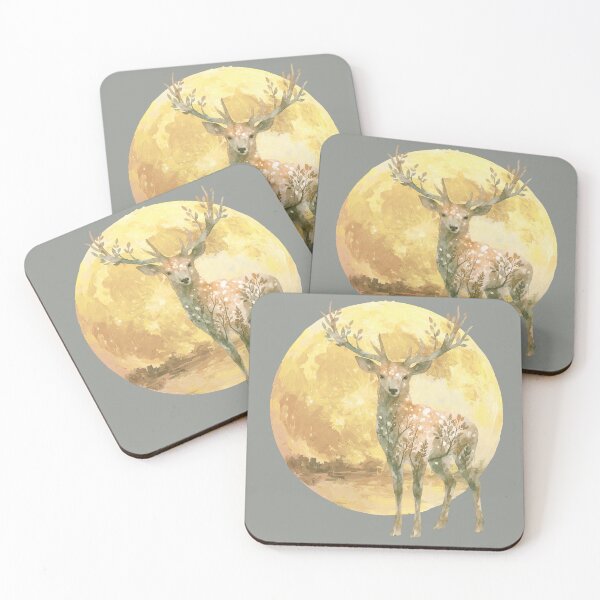 Item preview, Celestial cosmic deer in moon light designed and sold by 247DesignStudio.