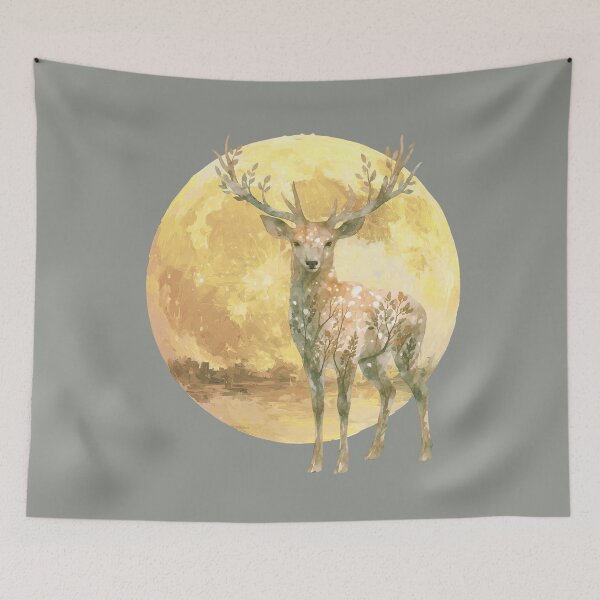 Item preview, Celestial cosmic deer in moon light designed and sold by 247DesignStudio.
