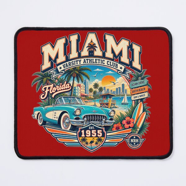 Item preview, Miami Florida Varsity 1955 Design designed and sold by Normandy Road Heritage™ - Vintage Garage Art.