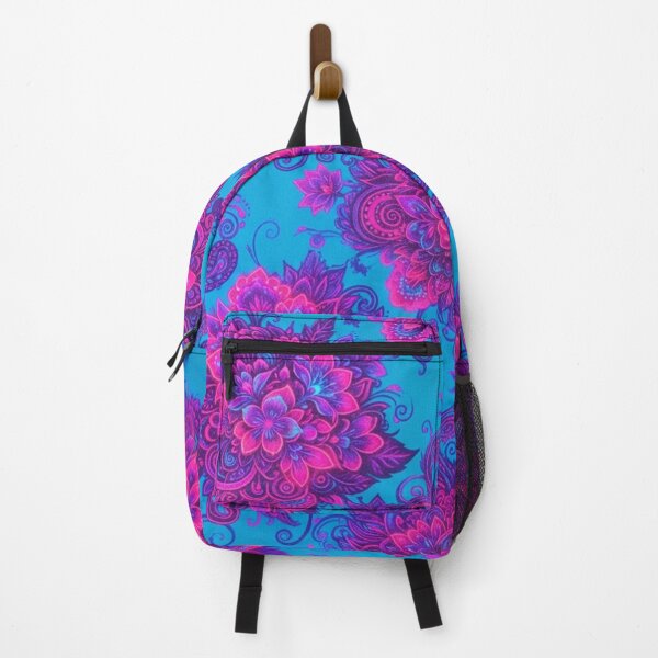 Item preview, Electric Blue and Magenta Floral Pattern designed and sold by Owcomm.