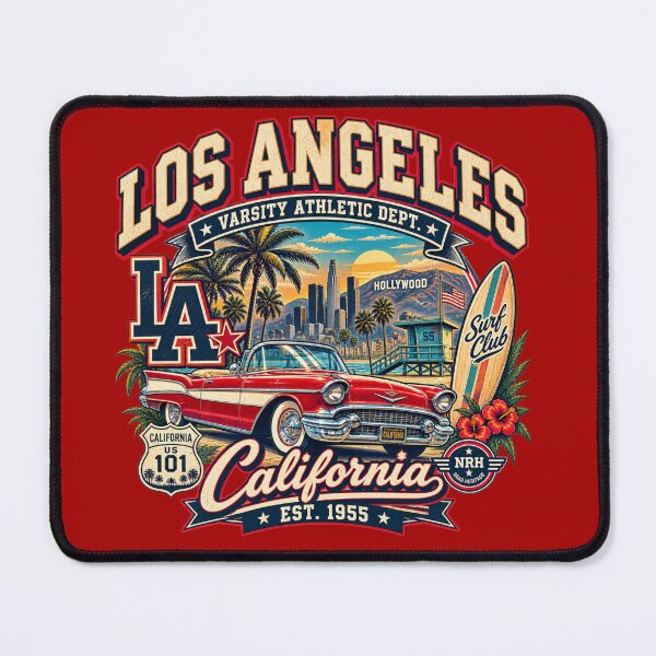 Item preview, Los Angeles California Varsity 1955 designed and sold by Normandy Road Heritage™ - Vintage Garage Art.