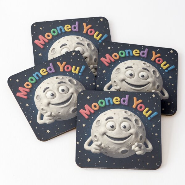 Item preview, Mooned You Funny Space Pun Cute Claymation Style designed and sold by Billys-Orbit.