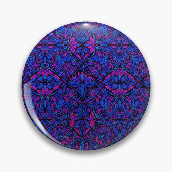 Item preview, Vibrant Blue and Pink Floral Pattern designed and sold by Owcomm.