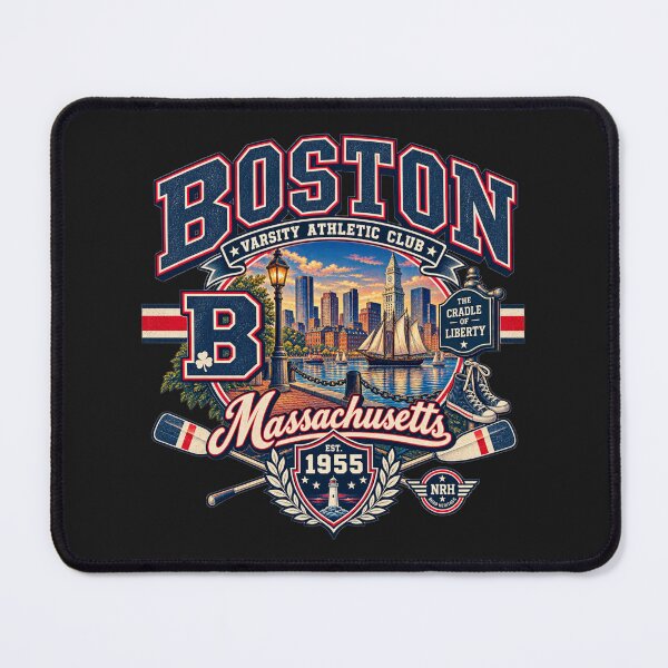 Item preview, Boston Massachusetts Varsity 1955 Design designed and sold by Normandy Road Heritage™ - Vintage Garage Art.