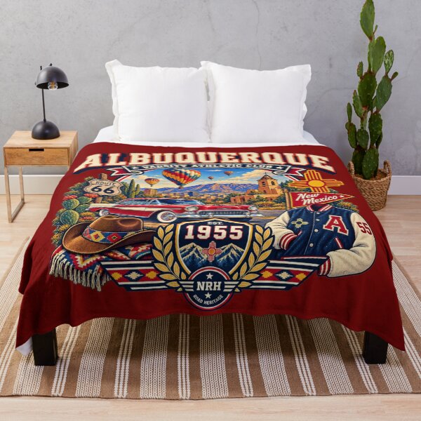 Item preview, Albuquerque New Mexico Varsity 1955 designed and sold by Normandy Road Heritage™ - Vintage Garage Art.