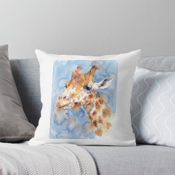 Item preview, Giraffe Watercolor, Side Profile, Sky Blue designed and sold by caracatita75.