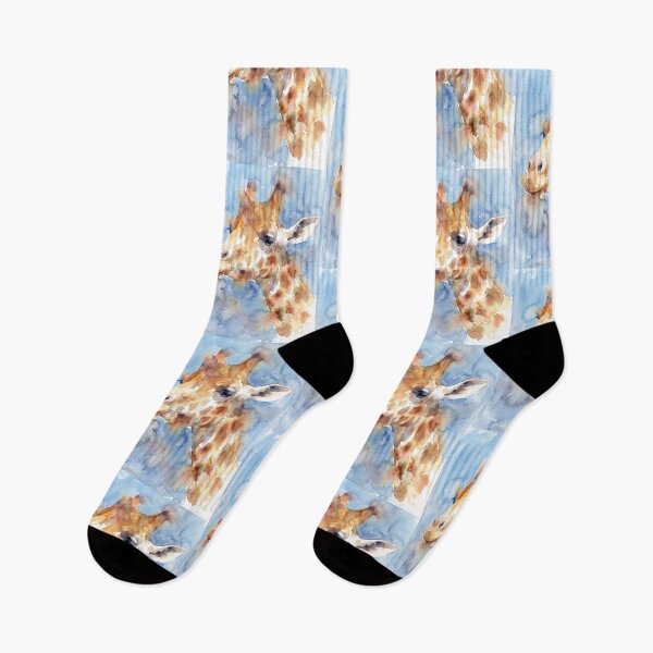 Item preview, Giraffe Watercolor, Side Profile, Sky Blue designed and sold by caracatita75.