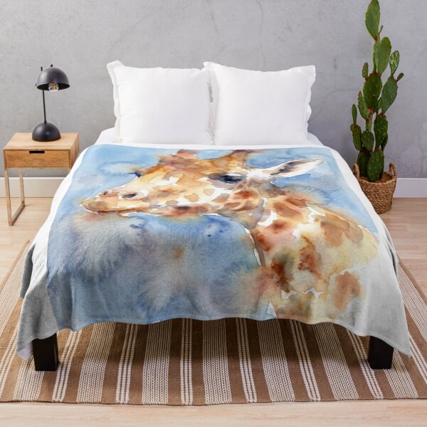 Item preview, Giraffe Watercolor, Side Profile, Sky Blue designed and sold by caracatita75.