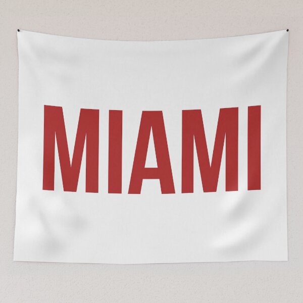 Item preview, Miami City Red Bold Text Retro Minimalist Typography designed and sold by FemmePod.