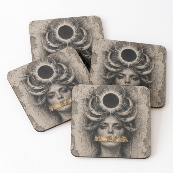 Item preview, The Eclipse Priestess Dark Celestial Woman designed and sold by Kaurisdigital.