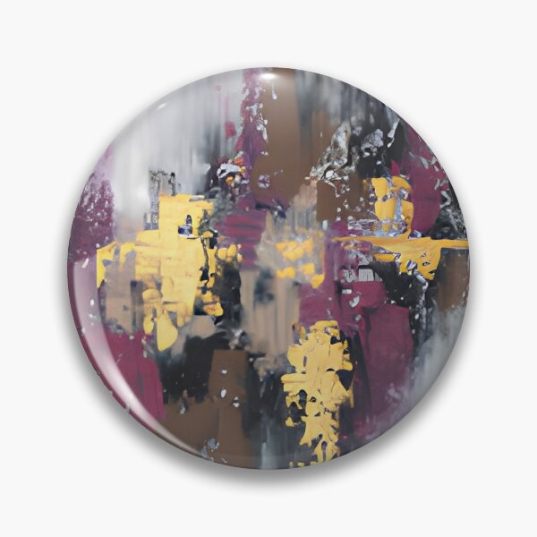 Item preview, Purple and Gold Abstract Palette Knife Cityscape Oil Painting Wall Art designed and sold by LuxocaDesigns24.