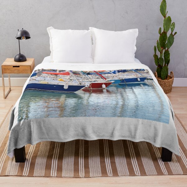 Item preview, Colourful Sailboats Reflected in Calm Harbour Waters designed and sold by Dorset Girl.