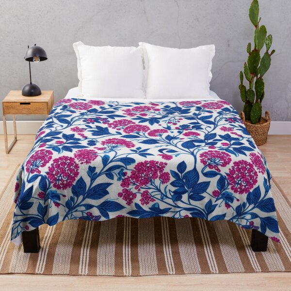 Item preview, Blue and Pink Floral Vines Seamless Pattern designed and sold by Owcomm.