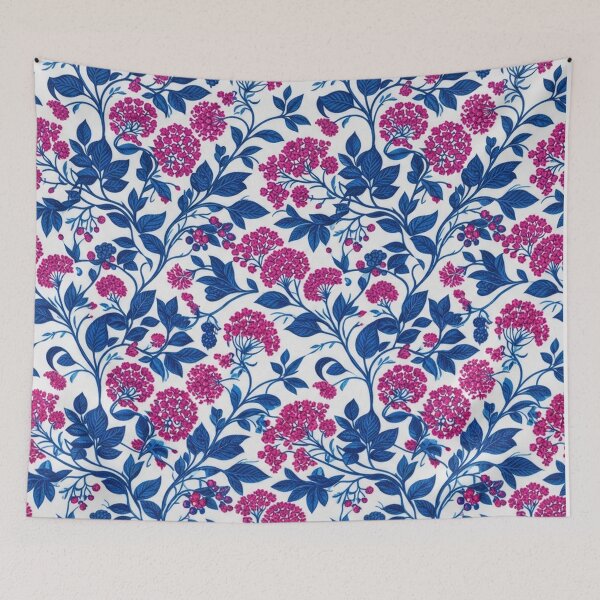 Item preview, Blue and Pink Floral Vines Seamless Pattern designed and sold by Owcomm.