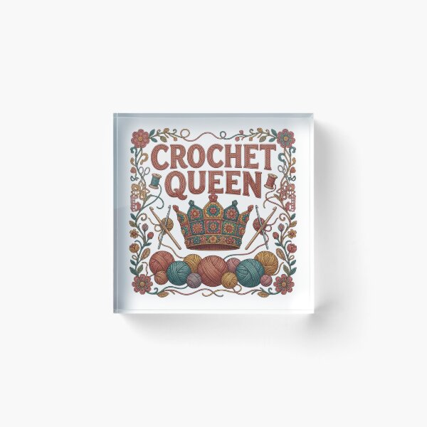 Item preview, typography of Crochet Queen designed and sold by domostore.