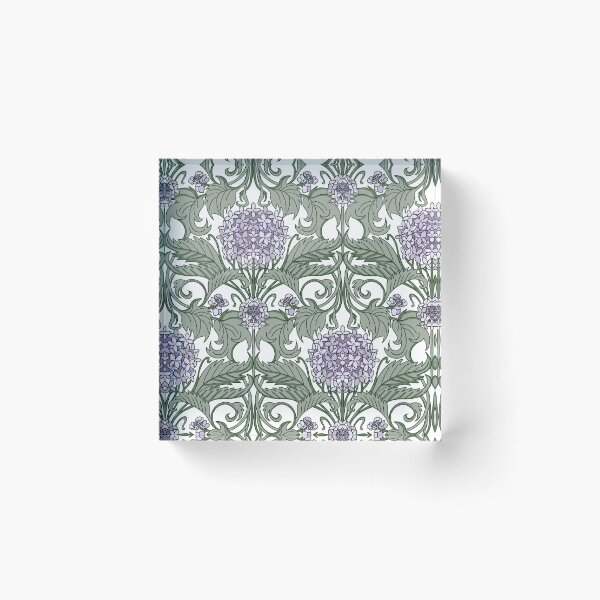 Item preview, pastel art nouveau hydrangea vines - lilac and green designed and sold by kobyakov.