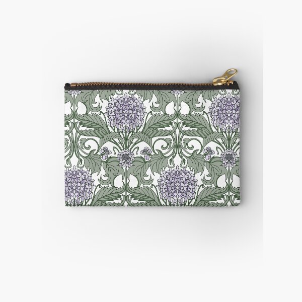 Item preview, pastel art nouveau hydrangea vines - lilac and green designed and sold by kobyakov.
