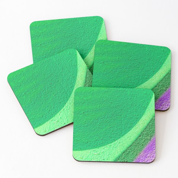 Item preview, Vibrant Green and Purple Textured Abstract Waves Wall Art designed and sold by LuxocaDesigns24.