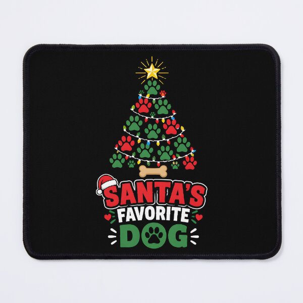 Item preview, Santa's Favorite Dog Paw Print Christmas Tree Design designed and sold by LiviuGligoros.