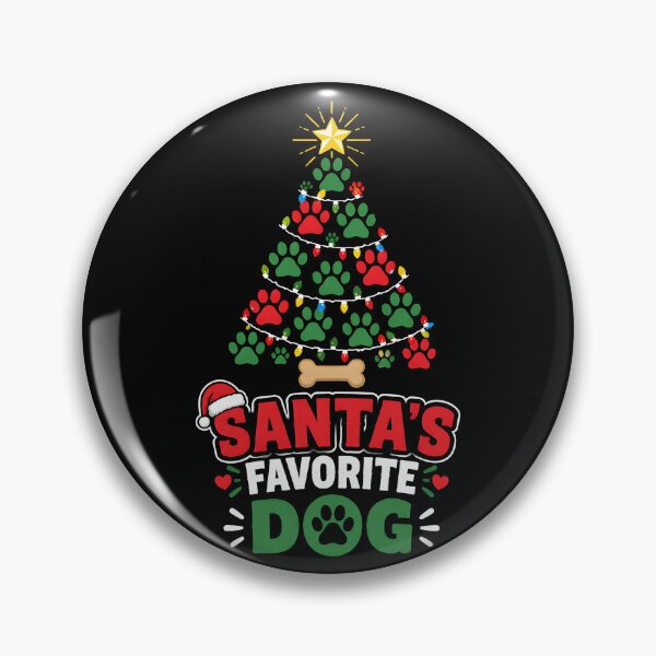 Item preview, Santa's Favorite Dog Paw Print Christmas Tree Design designed and sold by LiviuGligoros.