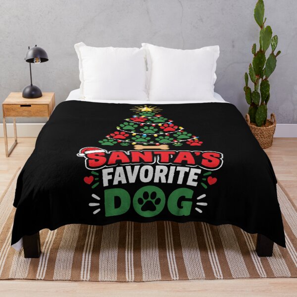 Item preview, Santa's Favorite Dog Paw Print Christmas Tree Design designed and sold by LiviuGligoros.