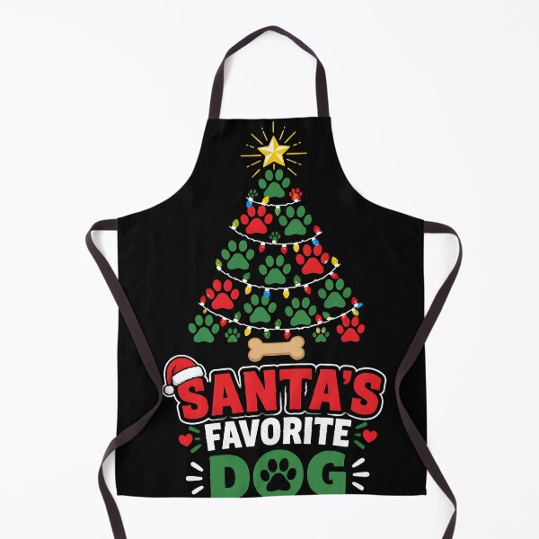Item preview, Santa's Favorite Dog Paw Print Christmas Tree Design designed and sold by LiviuGligoros.