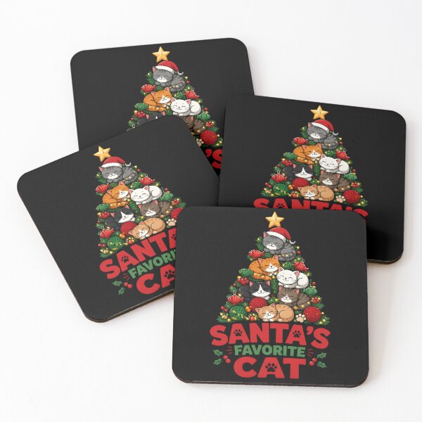 Item preview, Santa's Favorite Cat Cute Cat Christmas Tree Holiday Design designed and sold by LiviuGligoros.