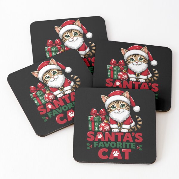 Item preview, Santa's Favorite Cat Cute Santa Kitty Christmas Design designed and sold by LiviuGligoros.